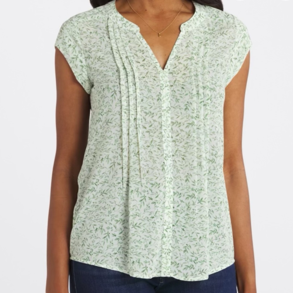 Alvena split neck blouse